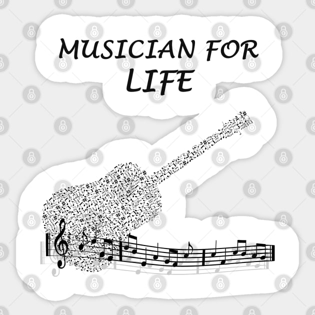 Musician For Life Sticker by DESIGNSBY101